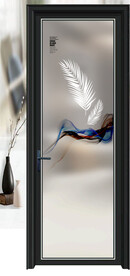 高清分层透明底平开门打印图