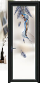 高清分层透明底平开门打印图