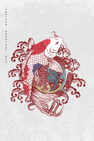 鲢鱼 国潮风装饰画