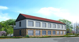 两层办公楼外观设计案例效果图