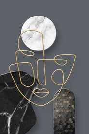 装饰画 大理石纹理 意大利灰