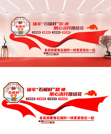 民族团结石榴籽文化墙设计