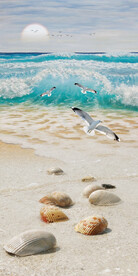 装饰画 海滩 贝壳