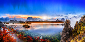 山水画宽屏风景画