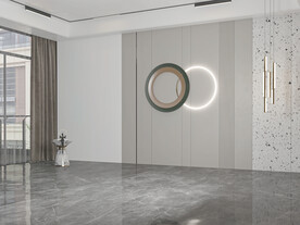 极简客厅场景3D空景