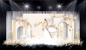 香槟色韩式婚礼效果图设计
