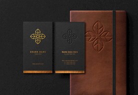 高端烫金名片样机