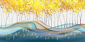 装饰画 晶瓷画 鸟群