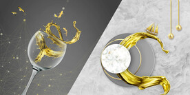 装饰画 晶瓷画 红酒杯