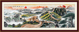 长城山水画