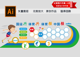 运动健身文化墙