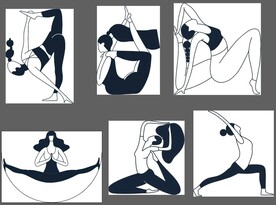 瑜伽矢量插画
