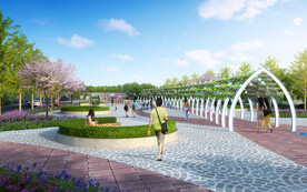 绿色廊道景观效果图