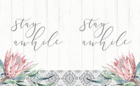 大丽花 英文字 木板