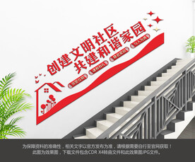 社区楼梯文化墙