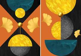 装饰画 晶瓷画 杏叶