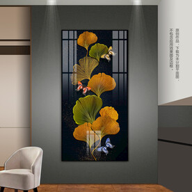 抽象银杏叶客厅玄关装饰画床头画