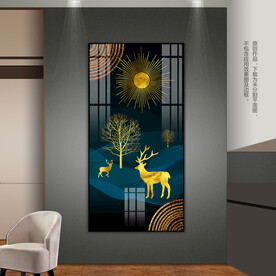 现代抽象玄关客厅装饰画床头挂画