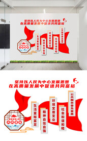 大气共同富裕文化墙设计