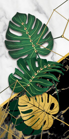 装饰画 晶瓷画 叶子