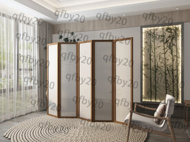 新中式实木 折屏  屏风