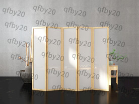 新中式 实木屏风折屏