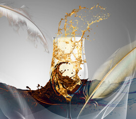 装饰画 晶瓷画 红酒杯