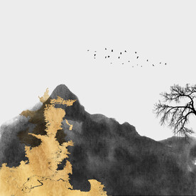 装饰画 晶瓷画 水墨抽象画