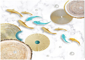 装饰画 晶瓷画 树轮