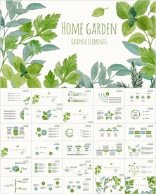 清新绿叶主题总结汇报PPT模板