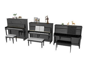 钢琴乐器3d模型