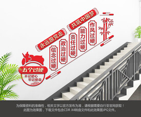 五个过硬文化墙