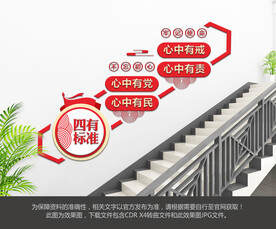 四有标准楼梯文化墙