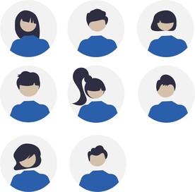 扁平化矢量人物插画