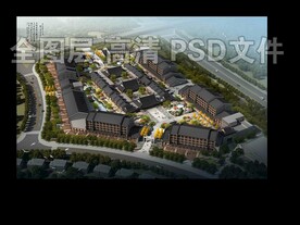 大型古镇园林航拍鸟瞰