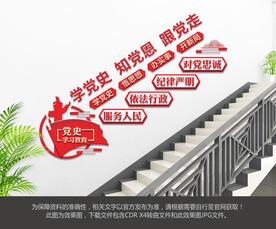 学党史楼梯文化墙