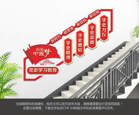 学党史楼梯文化墙