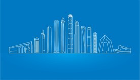 中国建筑地标组合线稿