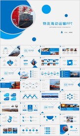 物流海运货轮船港口码PPT