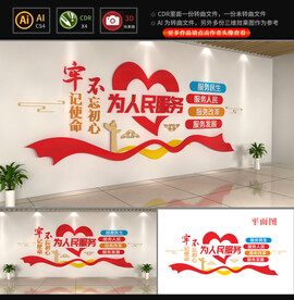 为人民服务文化墙
