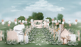 香槟色户外仪式区