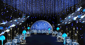 星空系婚礼迎宾区