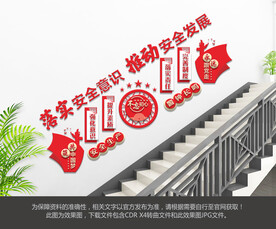 安全生产楼梯文化墙