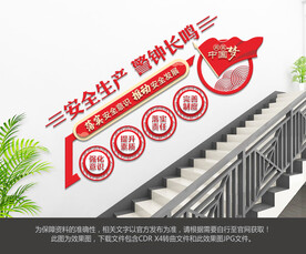 安全生产楼梯文化墙