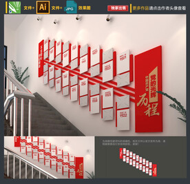 党史楼梯文化墙