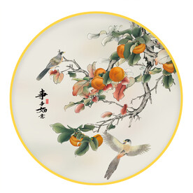 圆形画事事如意