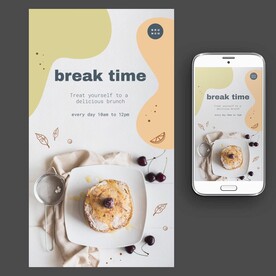 西餐简餐甜点海报