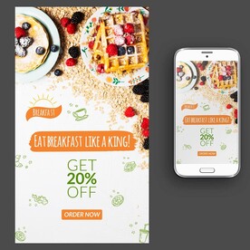 华夫松饼下午茶海报