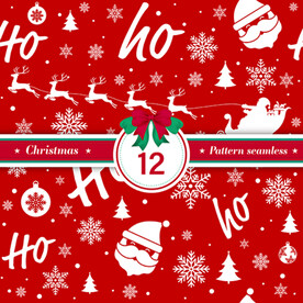 圣诞节背景底纹印花元旦
