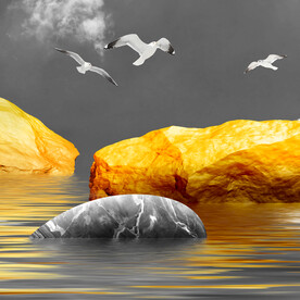 装饰画 晶瓷画 石头